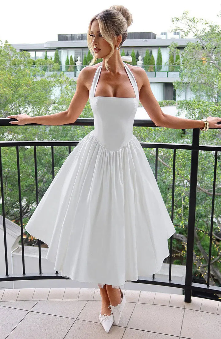 Veylisse | Graceful Halter Midi Dress