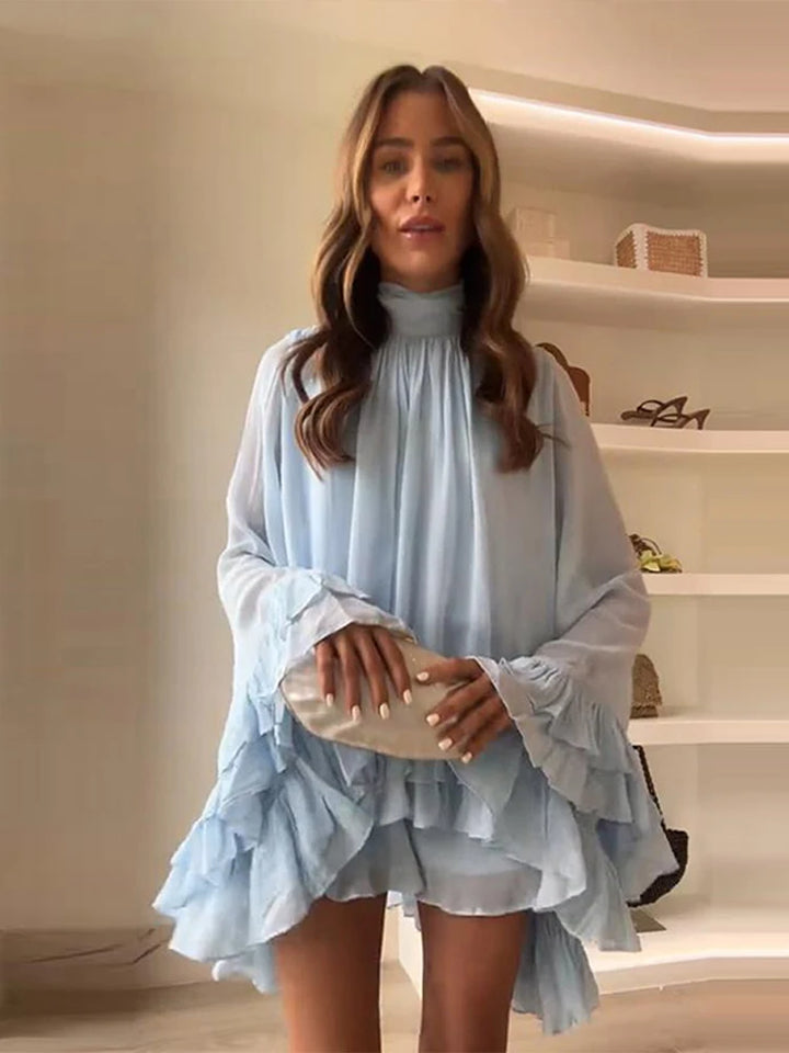 Kaia Ruffle Hem Mini Dress