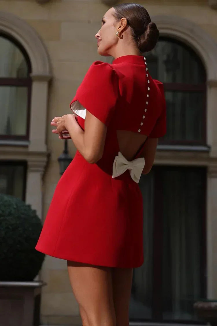 Arlena Petal Sleeve Mini Dress