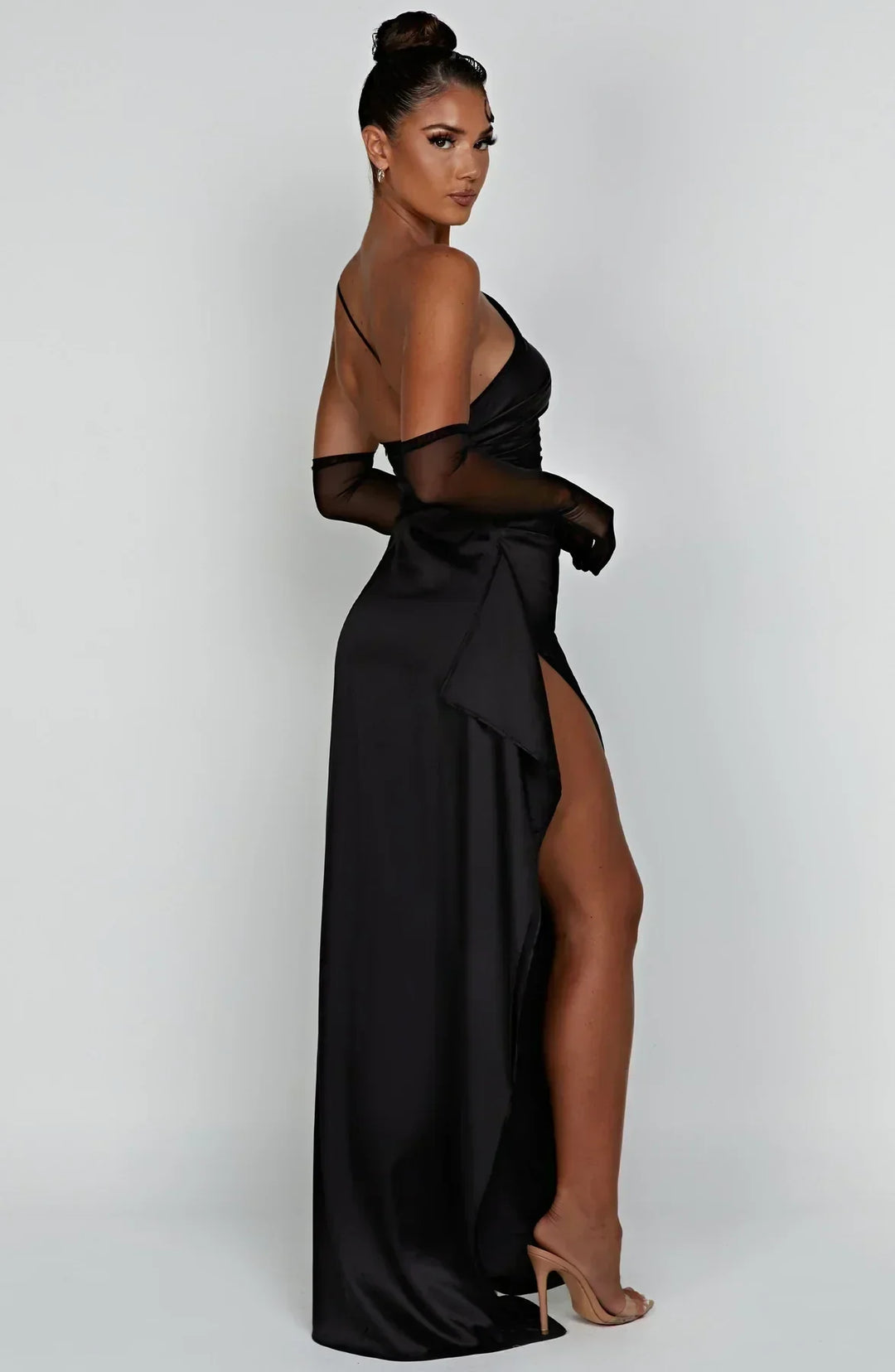 Solana Satin Elegance Maxi Dress