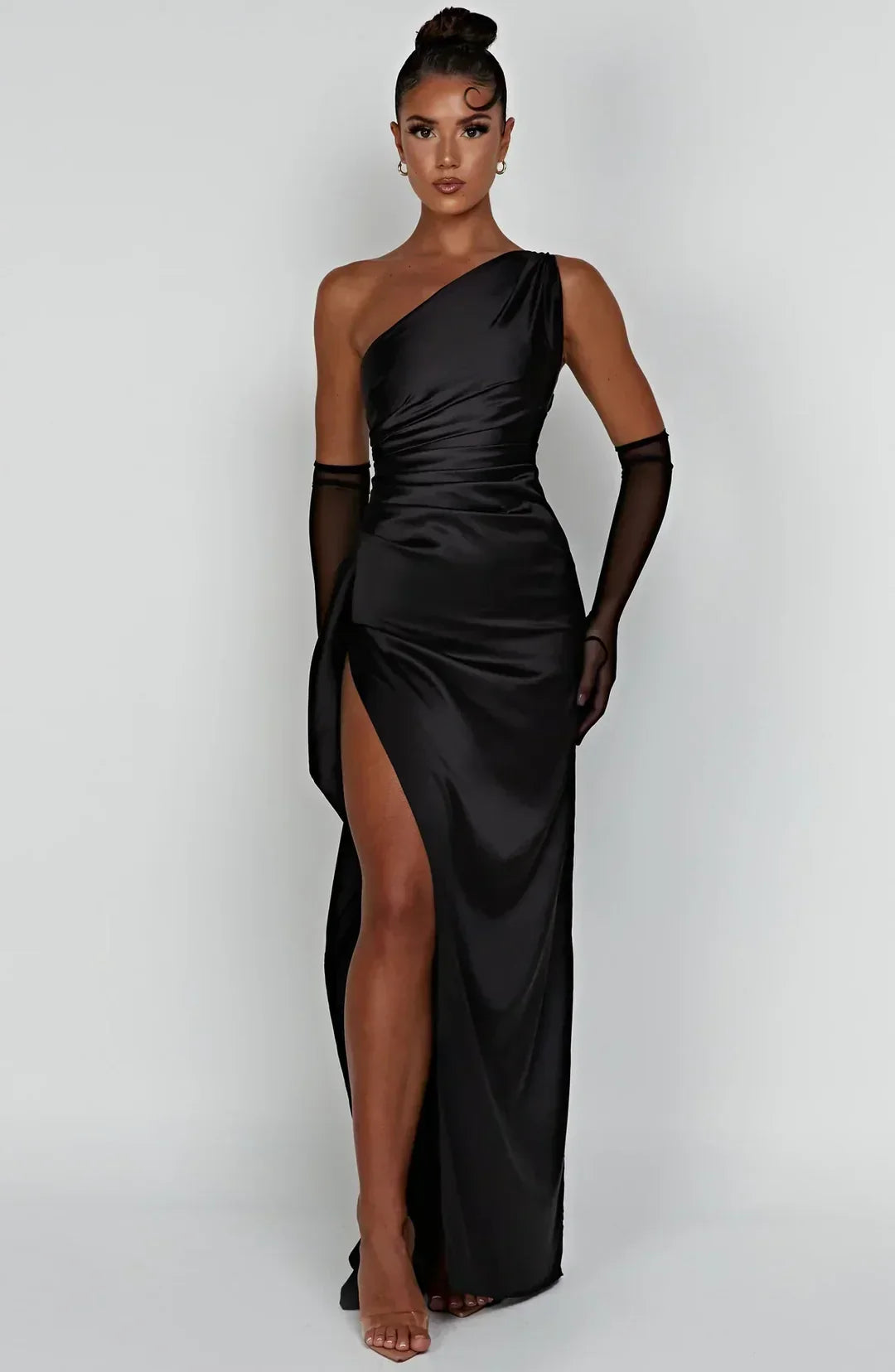 Solana Satin Elegance Maxi Dress
