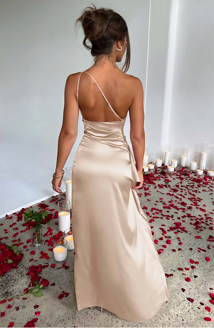 Solana Satin Elegance Maxi Dress