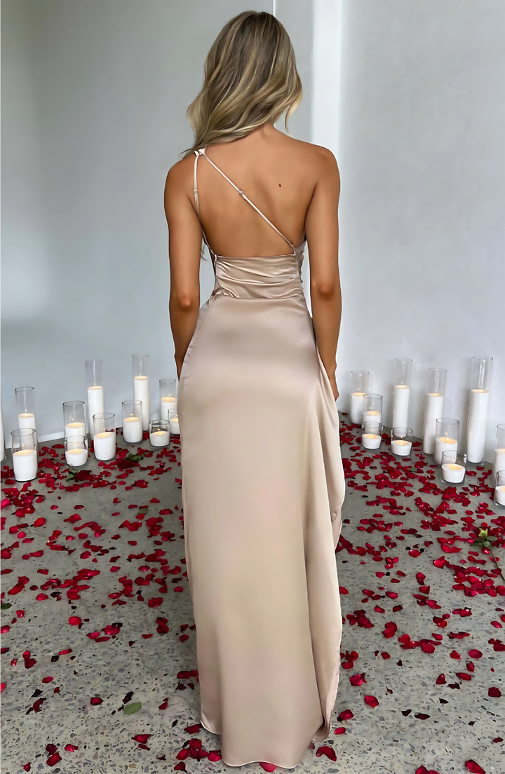 Solana Satin Elegance Maxi Dress