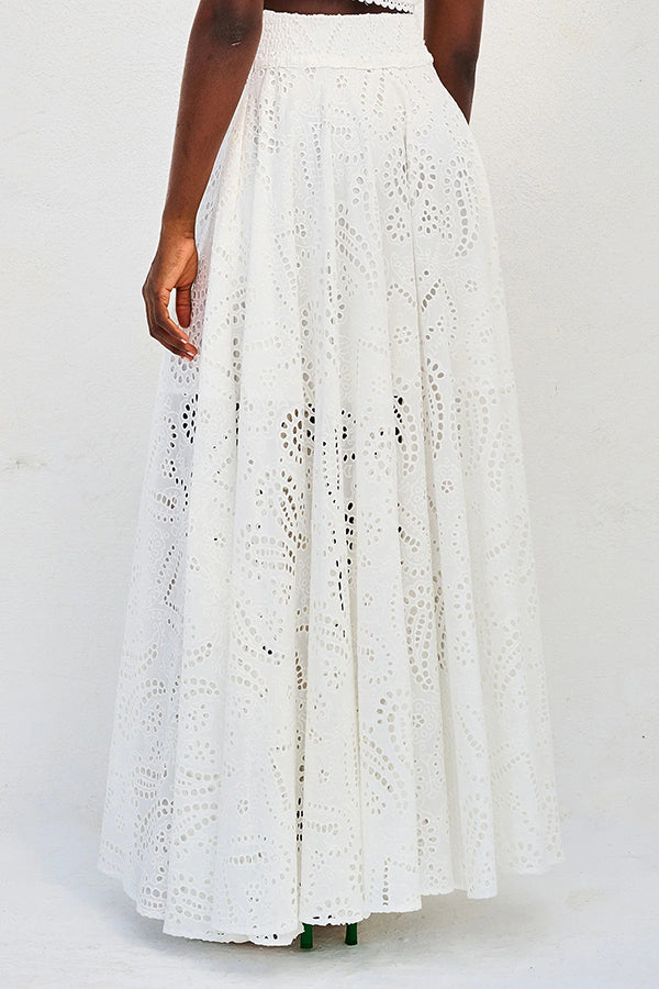 Eliana Two-Piece Set – Summer Look with Maxi Skirt & Embroidery