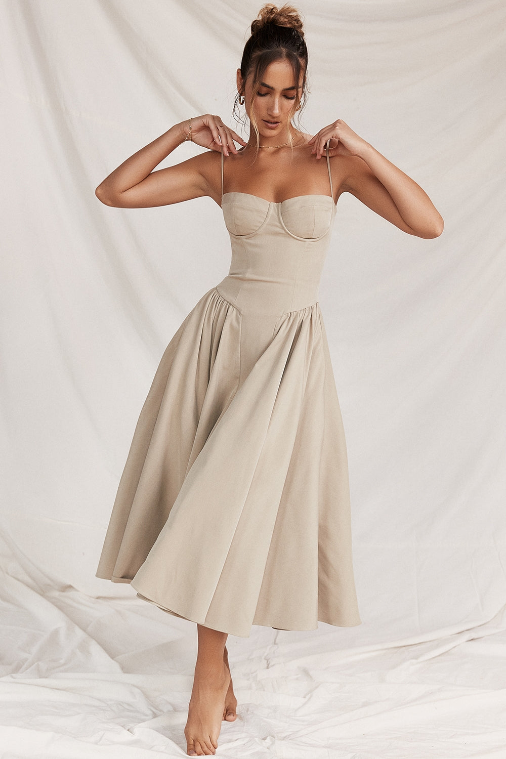 Élise Corset Midi Dress