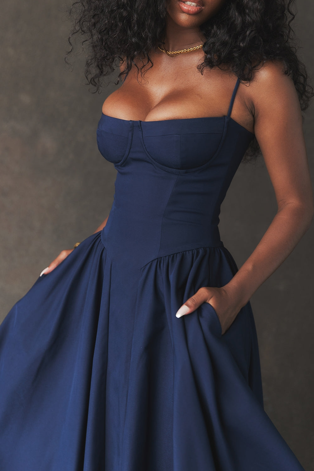 Élise Corset Midi Dress