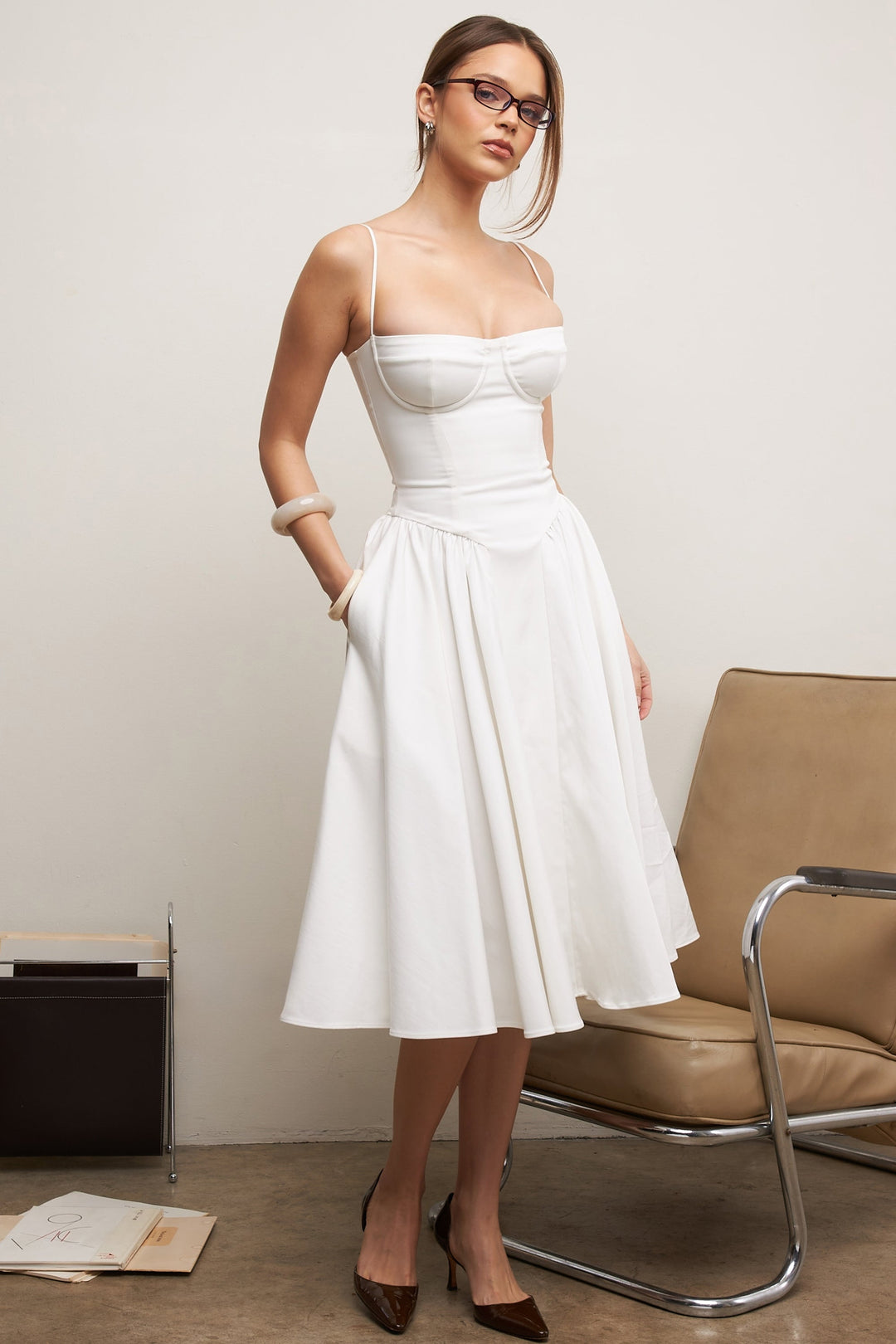 Élise Corset Midi Dress
