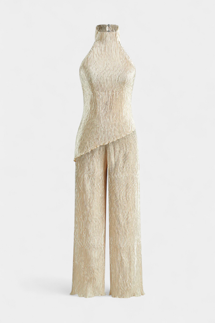 Celeste Pleated Halter Co-Ord Set