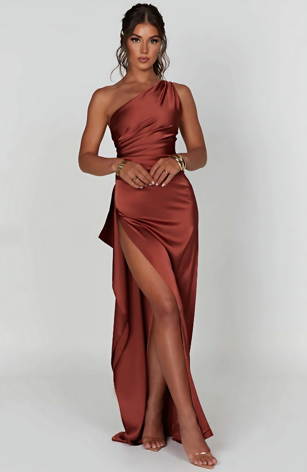 Solana Satin Elegance Maxi Dress