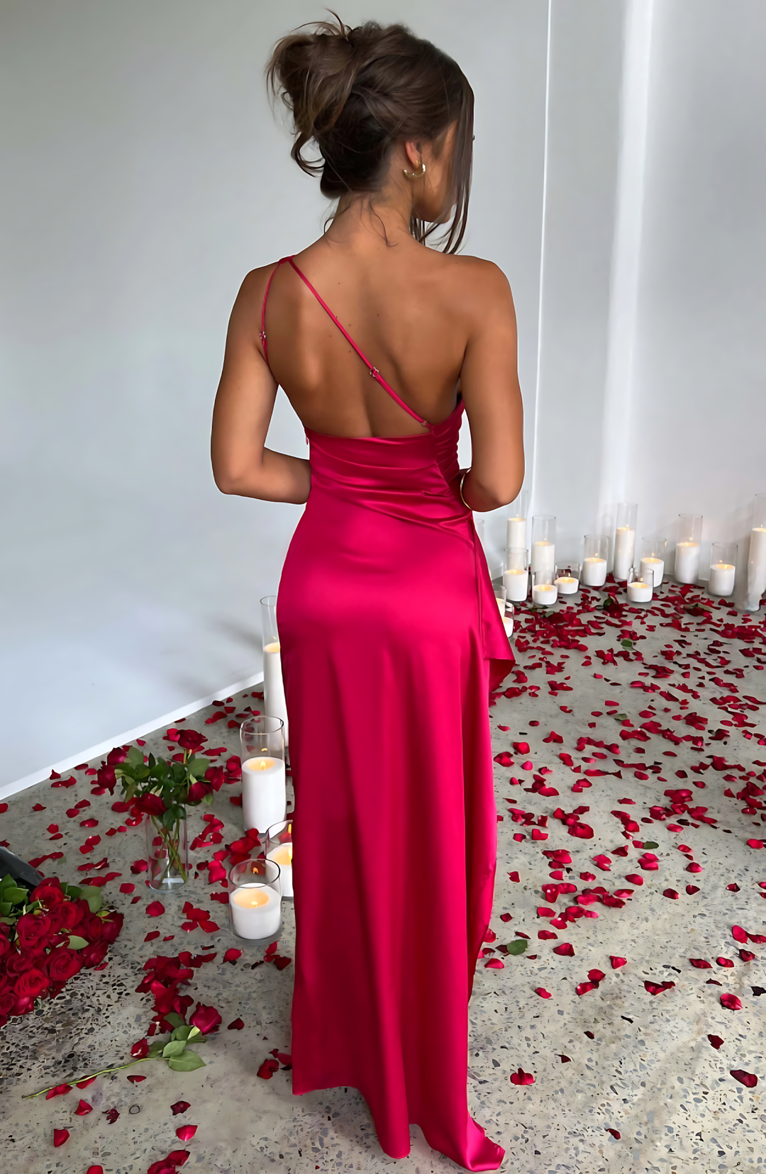 Solana Satin Elegance Maxi Dress