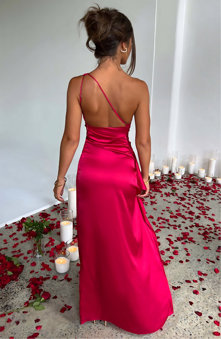 Solana Satin Elegance Maxi Dress